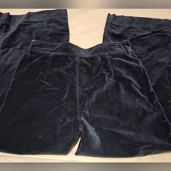 Frye Velvet Pants NWOT Navy Blue 27 Wide Leg Nadia Ankle Pocket Trousers - Picture 4 of 9